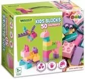 Kids Blocks. Klocki różowo-fioletowe. 50 elementów - tantis.pl