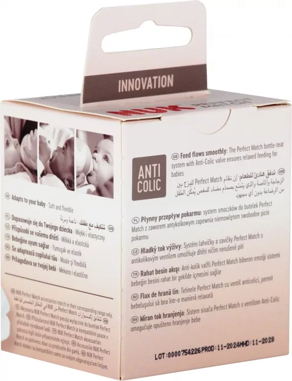 NUK. Perfect Match. Smoczek do butelki S. 2 sztuki - tantis.pl