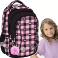 Plecak 3 komorowy BP26 Pink Checkered - tantis.pl