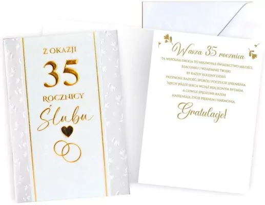 Karnet Rocznica ślubu 35
