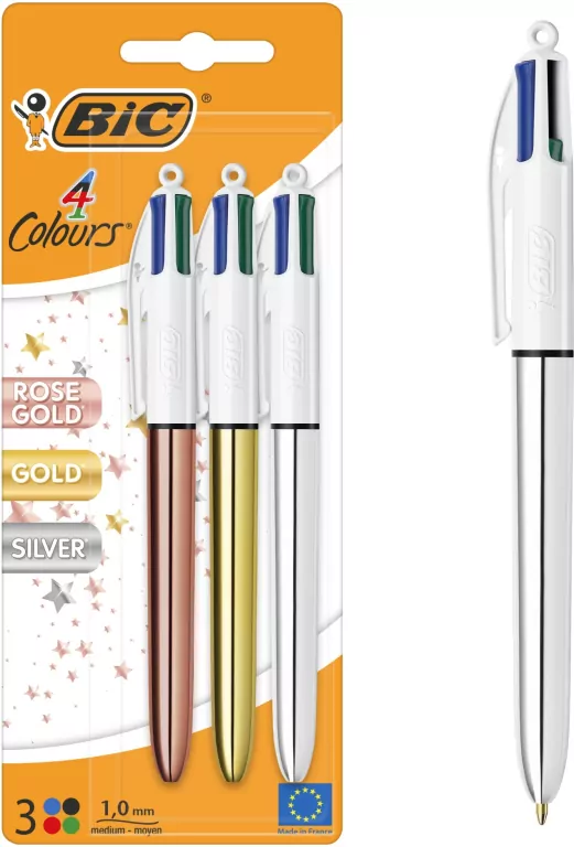 Długopis 4 Colors Shine mix 3szt BIC - tantis.pl