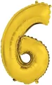 Balon foliowy 6 złoty 35cm - tantis.pl
