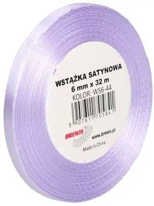 Wstążka satynowa jasny lawendowy 6mm x 32m - tantis.pl