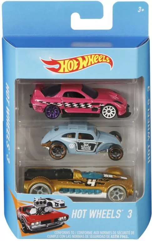 Hot Wheels. Samochodziki. Trzypak - tantis.pl
