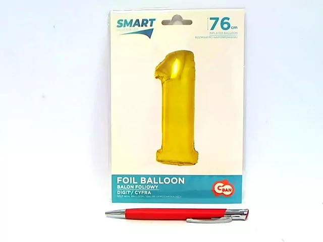 Balon foliowy cyfra 1 złota 76 cm - tantis.pl