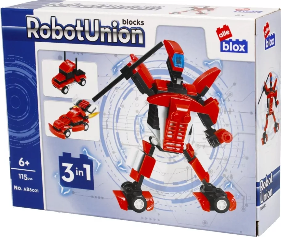 Klocki konstrukcyjne Robot 115 elementów ALLEBLOX - tantis.pl