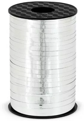Wstążka plastikowa srebrna 5mmx225m