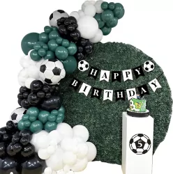 Zestaw balonów Happy Birthday piłkarski 78el