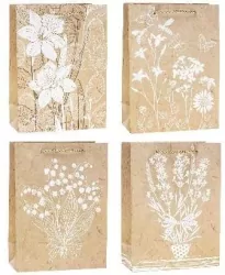 Torebka ozdobna Kwiaty 26x32x10cm mix ROZETTE