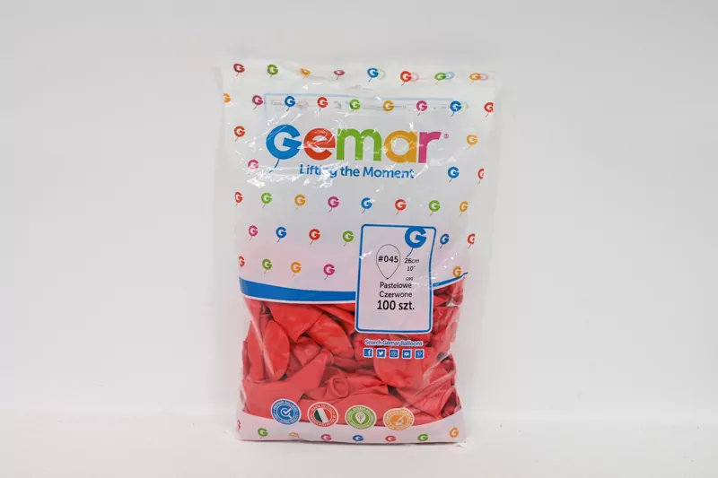 Balony pastelowe czerwone 25cm 100 sztuk - tantis.pl