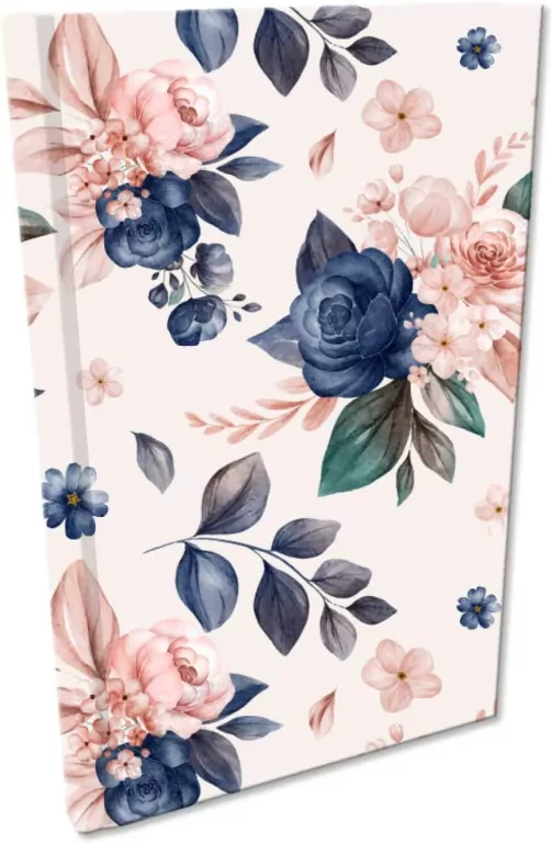 Notes A5 kratka Soft Touch Niebieskie Róże - tantis.pl