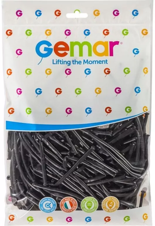 Balon D2 Rurki włoskie160 czarne, 100 sztuk - tantis.pl