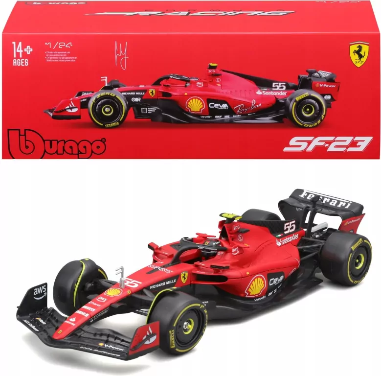 Ferrari F1 Sf-23 #55 Carlos Sainz BBURAGO - tantis.pl