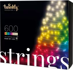 Twinkly Strings 600 Led RGBW black wire Plug F (EU type) 48 m