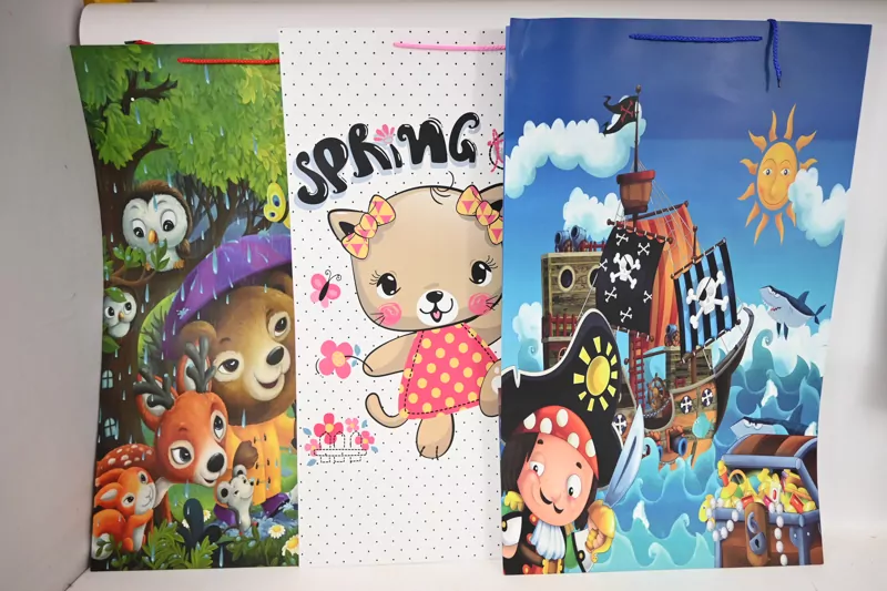 Torebka prezentowa dziecięca mix 45x72x25cm szerokie dno p12 - tantis.pl