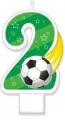 Świeczka urodzinowa Piłka 8cm Cyfra 2 SF-159-2 - tantis.pl