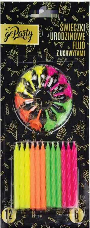 Świeczki urodzinowe fluo - tantis.pl