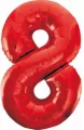 Balon foliowy 8. Czerwony 85cm - tantis.pl
