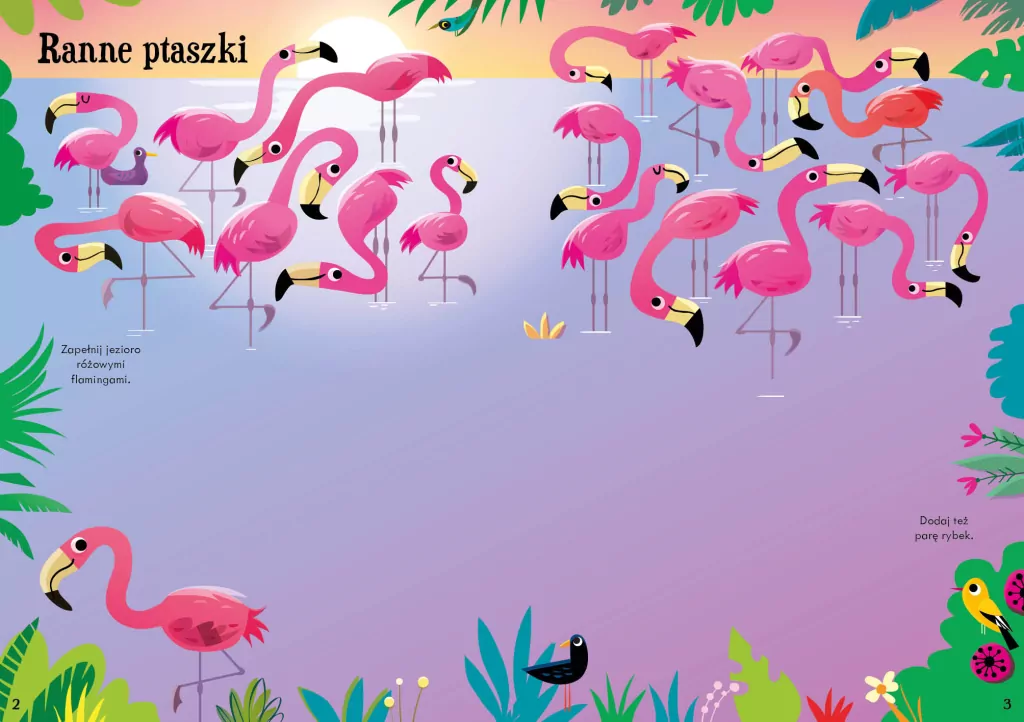 Flamingi. Lubię naklejać - tantis.pl