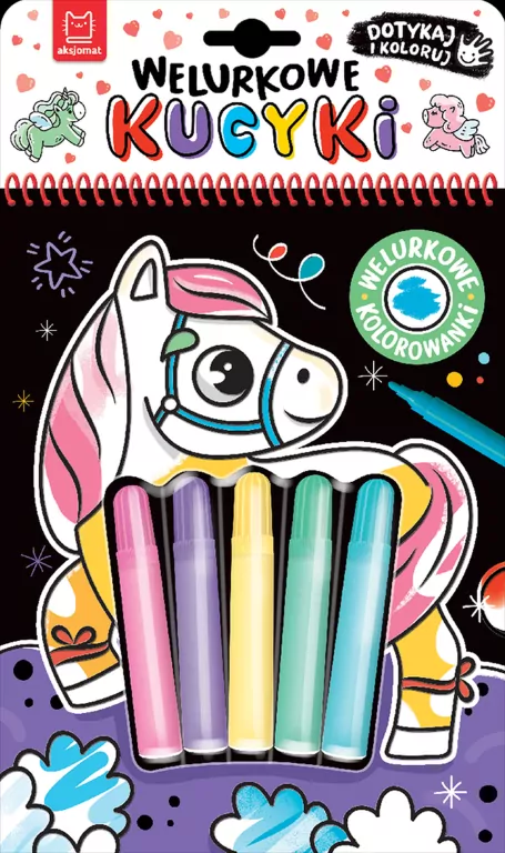 Welurkowe kucyki. Dotykaj i koloruj - tantis.pl