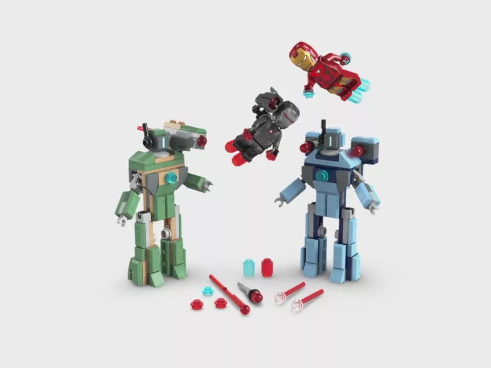 LEGO® Marvel. Iron Man i War Machine kontra drony Hammera 76320 - tantis.pl