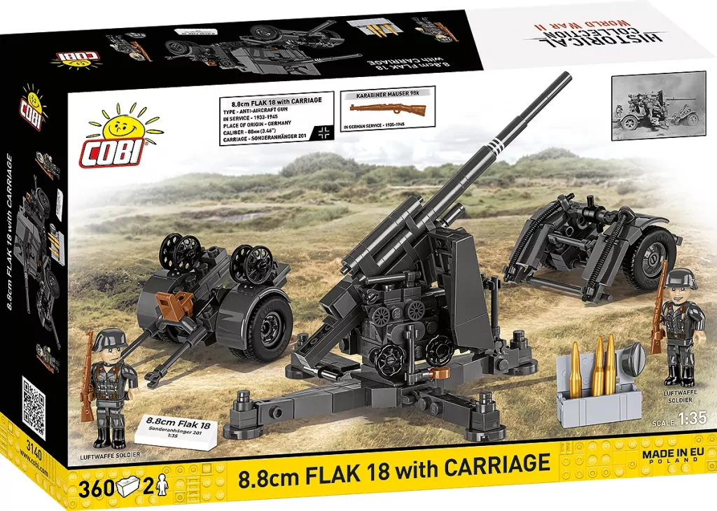8.8 cm FLAK 18 z wózkiem transportowym - tantis.pl