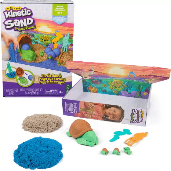 Kinetic Sand - Piasek kinetyczny Plaża żółwi - tantis.pl