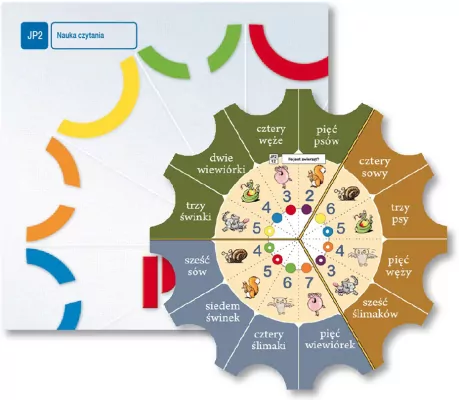 Paleta. JP2 nauka czytania. Tarcze ćwiczeń