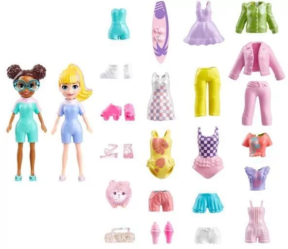 Polly Pocket Zestaw modowy duży z 2 lalkami HRD61 - tantis.pl