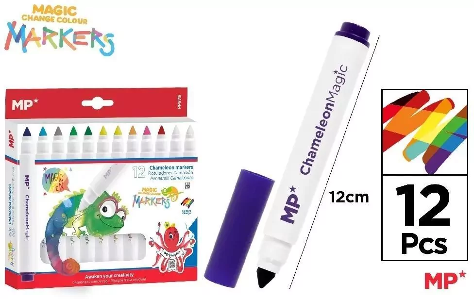 Flamastry magiczne kameleon 12 kolorów - tantis.pl