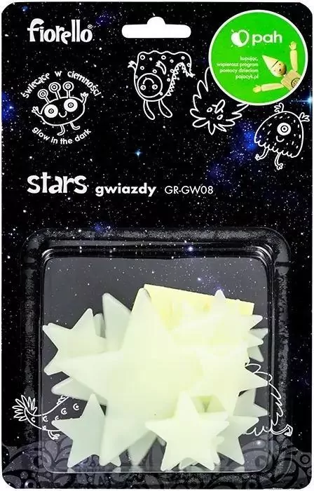 Ozdoby fluorescencyjne Gwiazdki mix FIORELLO - tantis.pl