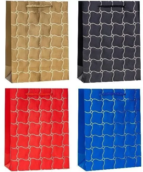 Torebka ozdobna 18x24x8cm hot-stamp mix ROZETTE - tantis.pl