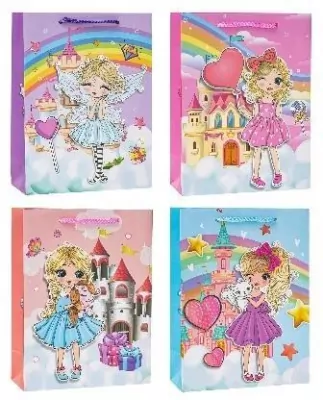 Torebka Pop-Up 3D Girl 26x32x10cm mix ROZETTE