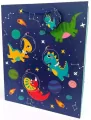 Torebka ozdobna matowa 26x32x12cm Dinozaury - tantis.pl