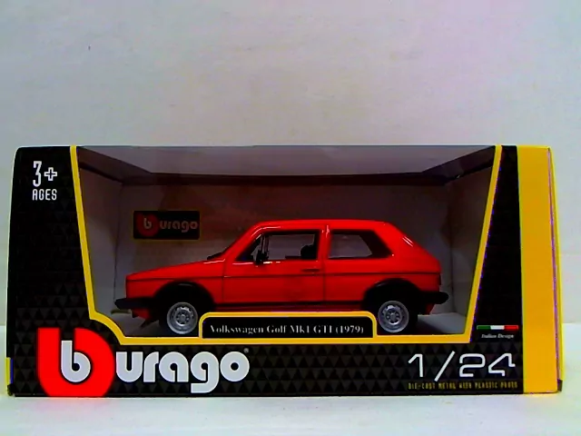 BBurago. Volkswagen Golf MK! GTI 1979 Red 1:24 - tantis.pl