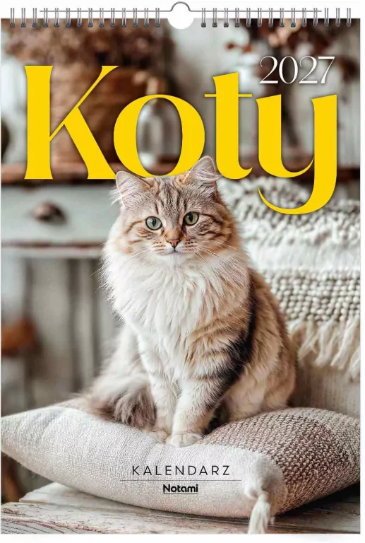 Kalendarz 2027 A3 ścienny Koty - tantis.pl