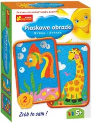 Piaskowe obrazki - Rybka i żyrafa