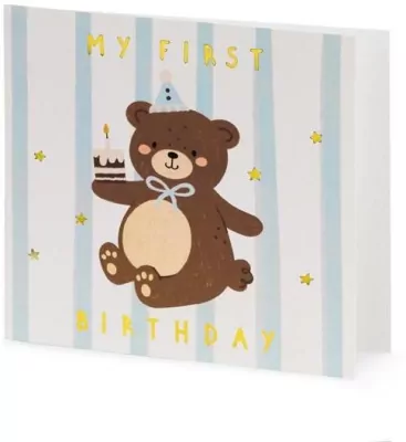 Kartka urodzinowa Miś mix 14x14cm