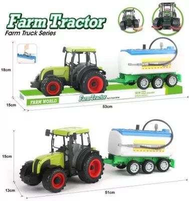 Traktor z beczkowozem