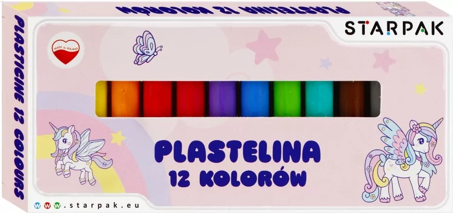 Plastelina 12 kolorów Unicorn - tantis.pl