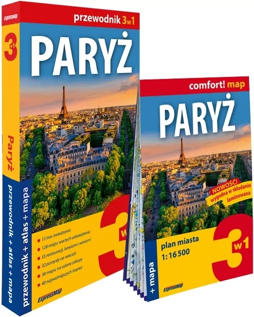 Paryż 3w1: przewodnik + atlas + mapa - tantis.pl