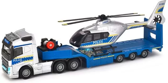 Majorette. Ciężarówka Volvo + helikopter - tantis.pl
