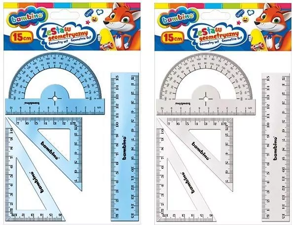 Zestaw geometryczny 4 elementowy. Bambino, 20cm - tantis.pl