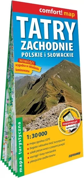 Tatry Zachodnie. Polskie i słowackie. Comfort! map - tantis.pl