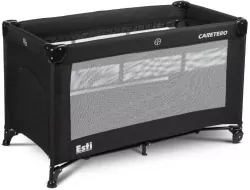 Caratero Łóżeczko turystyczne Esti opuszczany bok czarne