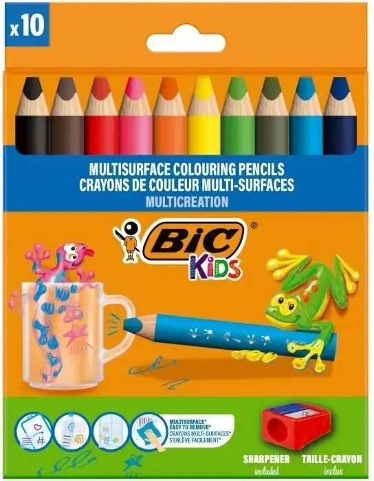 Kredki ołówkowe. Kids Multisurface. 10+1 kolorów - tantis.pl