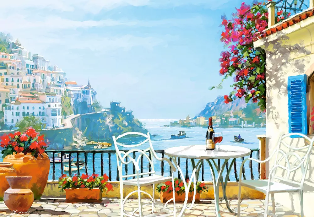 Castor. Puzzle 1000. Mediterranean Wine for Two - tantis.pl