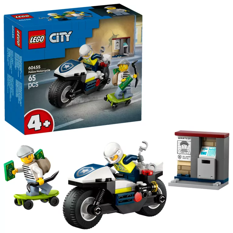 LEGO® City. Pościg na motocyklu policyjnym 60455 - tantis.pl