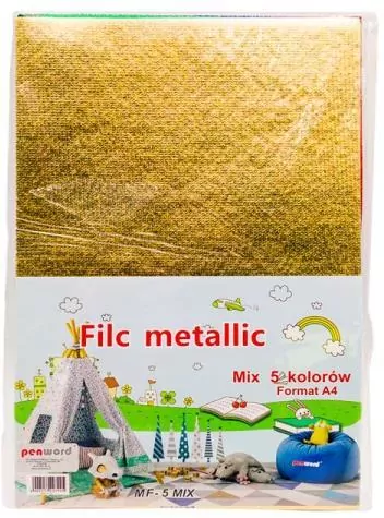 Filc dekoracyjny MIX kolorów metalicznych A4 - tantis.pl