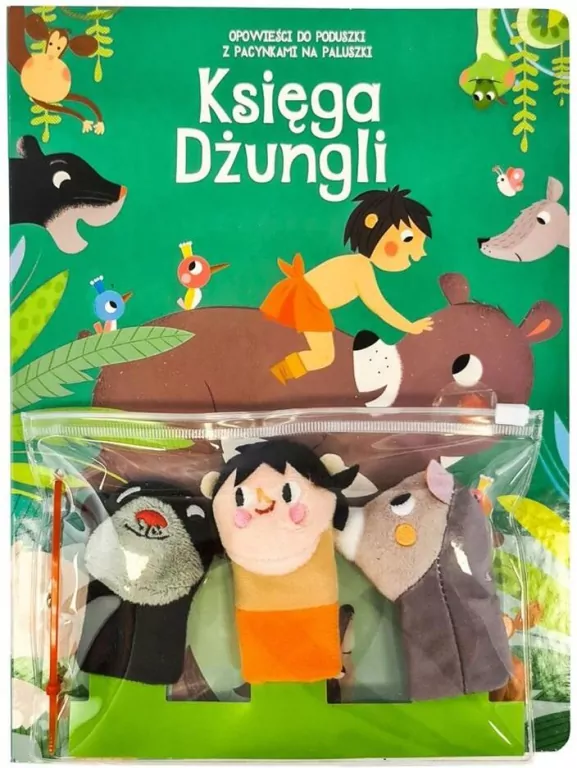 Księga dżungli. Opowieści do poduszki z pacynkami na paluszki - tantis.pl